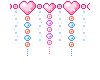 Dangling/Pink,Blue Heart