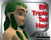 BK TripleTail Hair Green