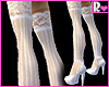 Pure Lace 5 Heels and Striped Stockings
