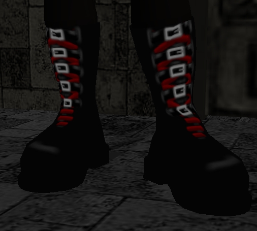 Red Combat Boot