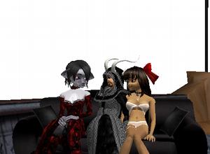  - Myself, Master6969, and joyshen sitting on a couch and chatting.