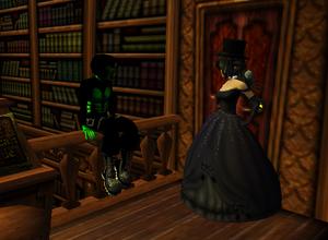 Kroe & Jessica - My friend and me in a HUGE library.. her paradise, my hell (too many friggin' books!)