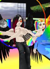 NIGHTMARExSTARsGirl fairy and me chilling in the swing ^^ - 