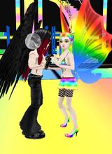 NIGHTMARExSTARsGirl and me dancing salsa ;P - 