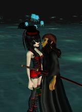  - Me wearing the most recent outfit Alex got me, Alex is kissing my cheek. 