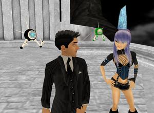 Asp Drones - Me and nastassia81 in my silver floating rocks room with our asp drones I made.
