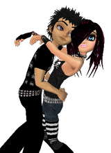He's mine >.< - lol here we are huging in an odd but really cute way^^