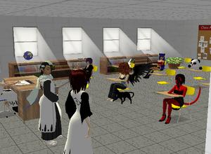 Enter Anime School! 3D chat room
