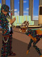 me n toflysha look good - she thinks she hv a big ass ha lol