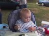 Ethan eating his own little B-Day cake - 