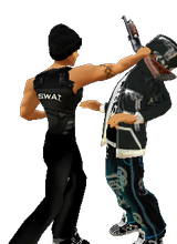  - Me knocking out some gangsta before arresting him.