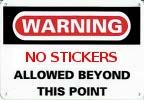 Sticker Free Zone