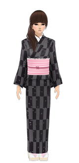 Though you can't see it, this is a beautiful outfit. Try it out!