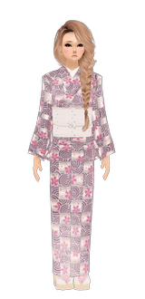 Though you can't see it, this is a beautiful outfit. Try it out!